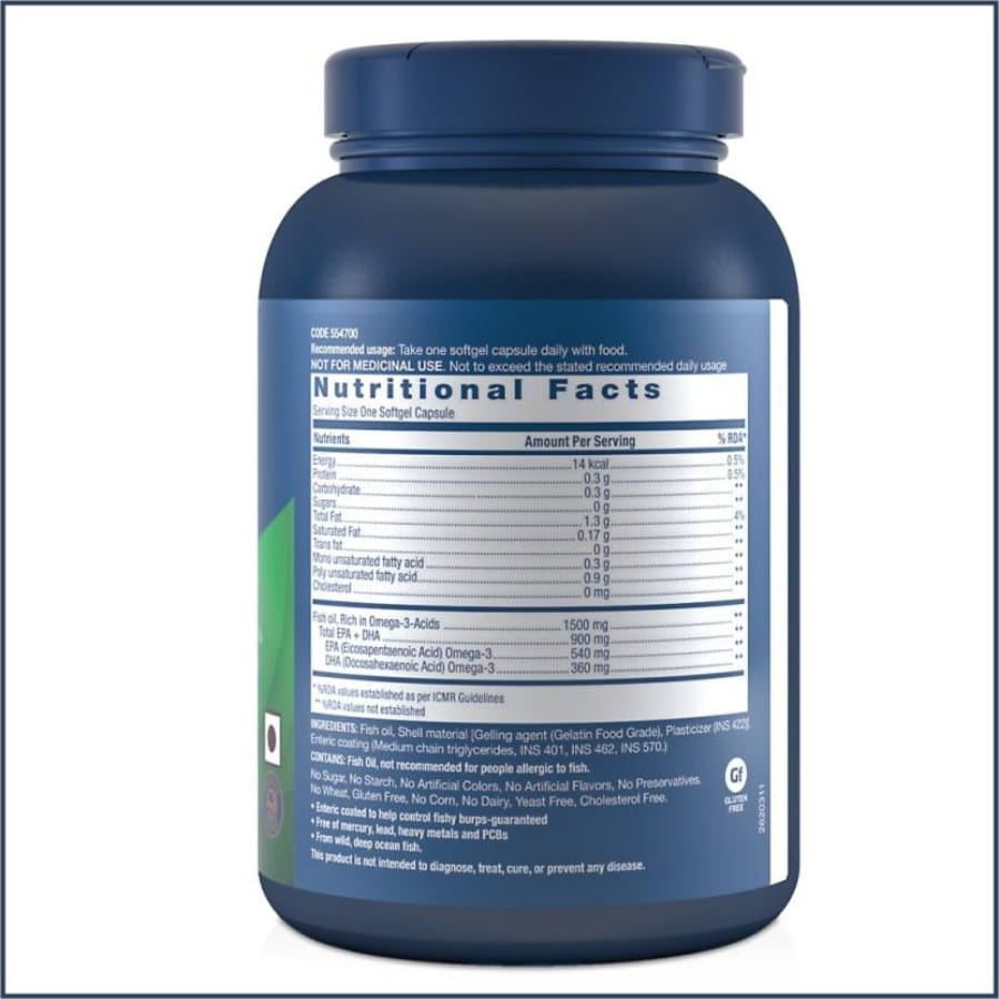 GNC Triple Strength Fish Oil Softgels - 60 Softgels