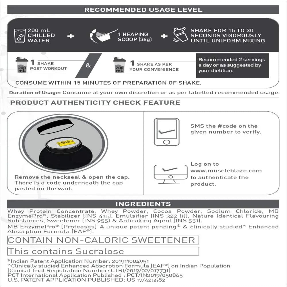 MuscleBlaze Biozyme Performance Whey - 2 Kg (4.4 Lb)