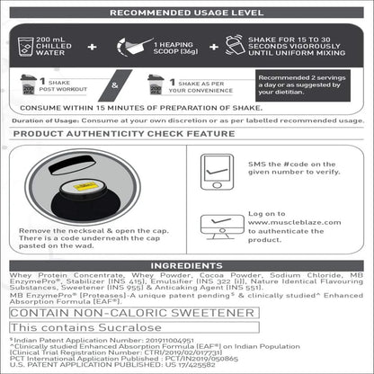 MuscleBlaze Biozyme Performance Whey - 2 Kg (4.4 Lb)