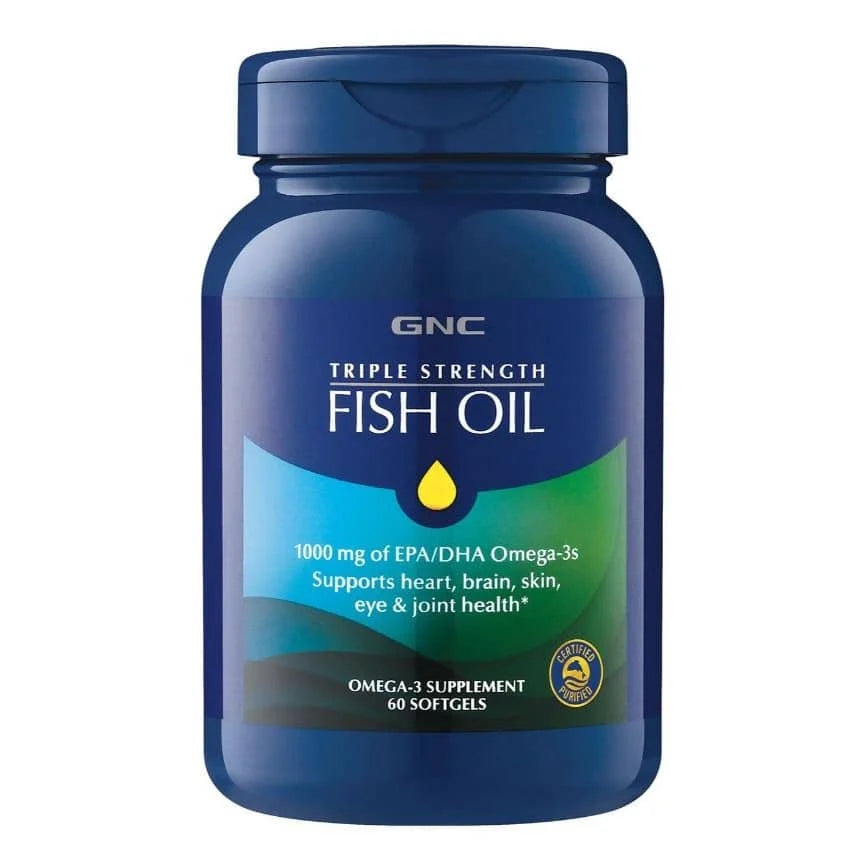 GNC Triple Strength Fish Oil Softgels - 60 Softgels